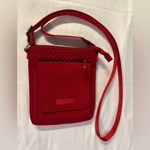 Vera Bradley quilted solid red crossbody purse/bag